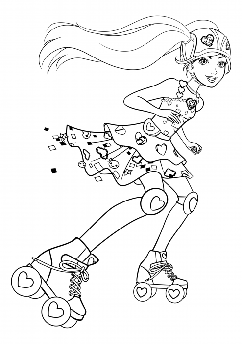Roller skating barbie coloring pages barbie coloring pages