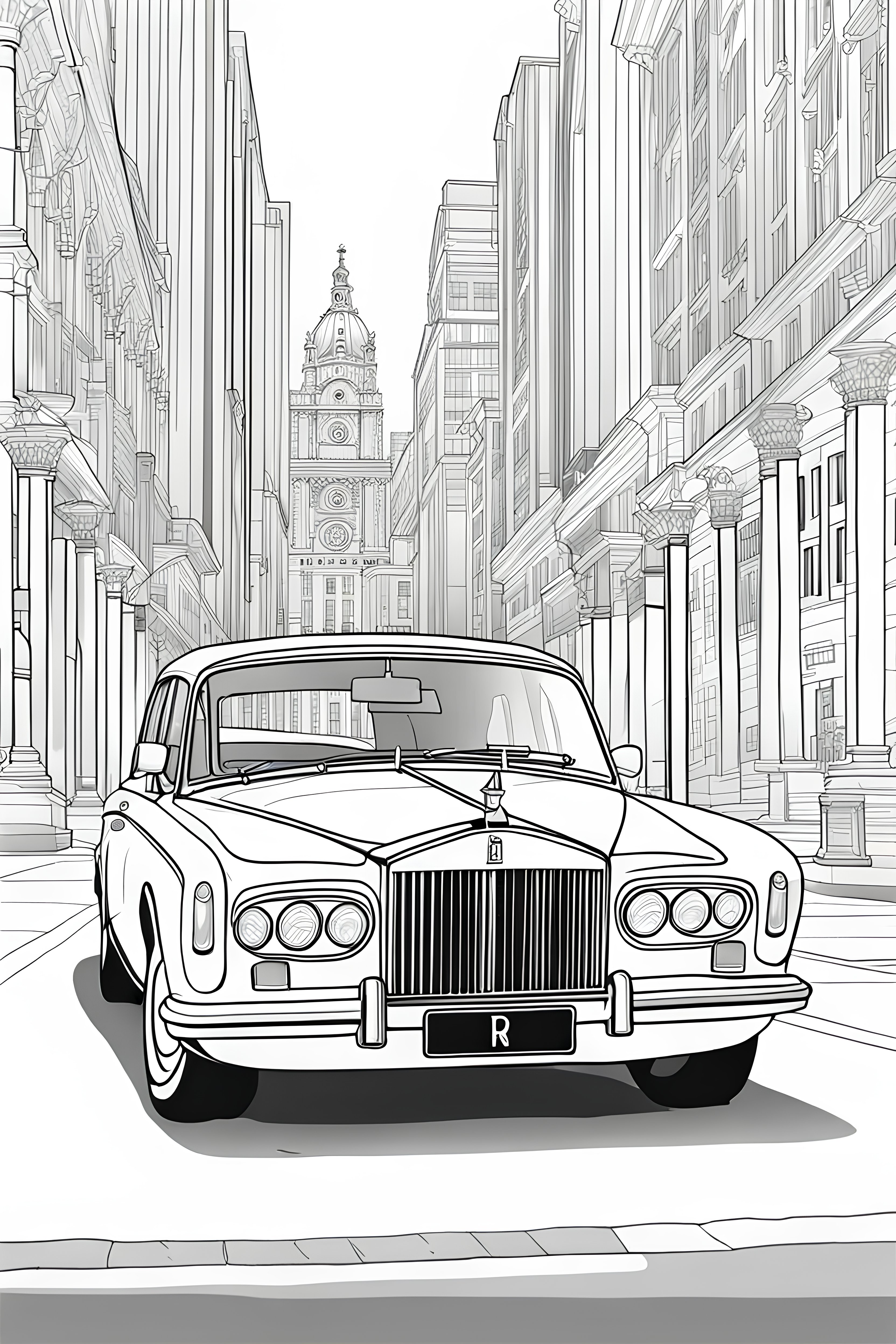 Outline art for an adults coloring page rolls