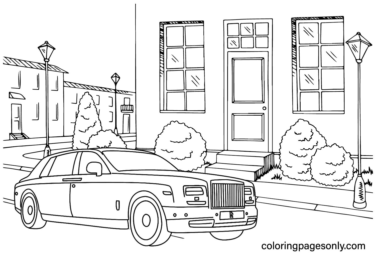Rolls royce coloring sheet to print