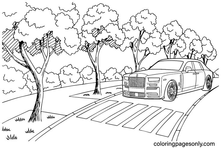 Rolls royce coloring pages