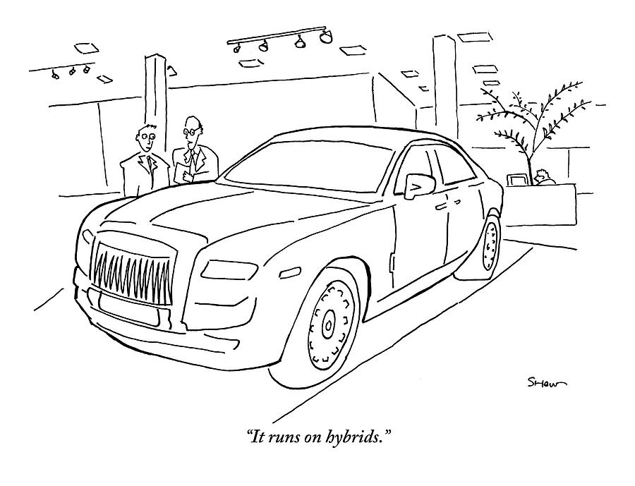 A car salesman tells his friend that the large by michael shaw