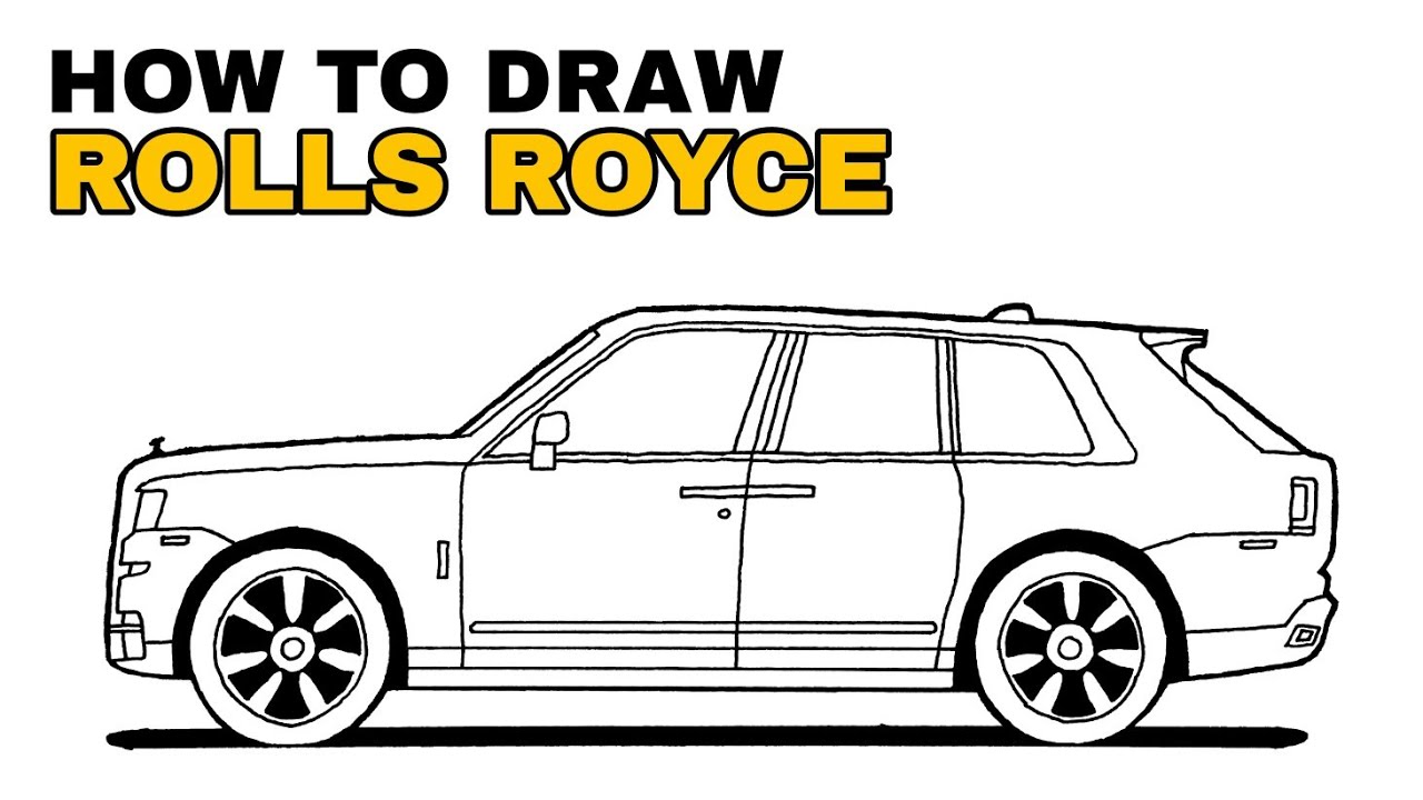 How to draw a rolls royce cullinan