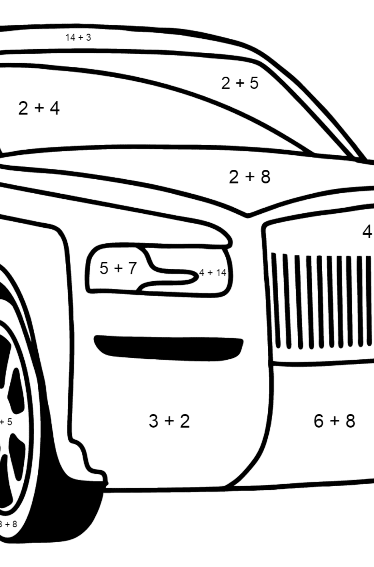 Rolls royce cullinan car coloring page