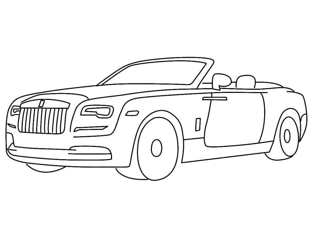 Print rolls royce coloring page