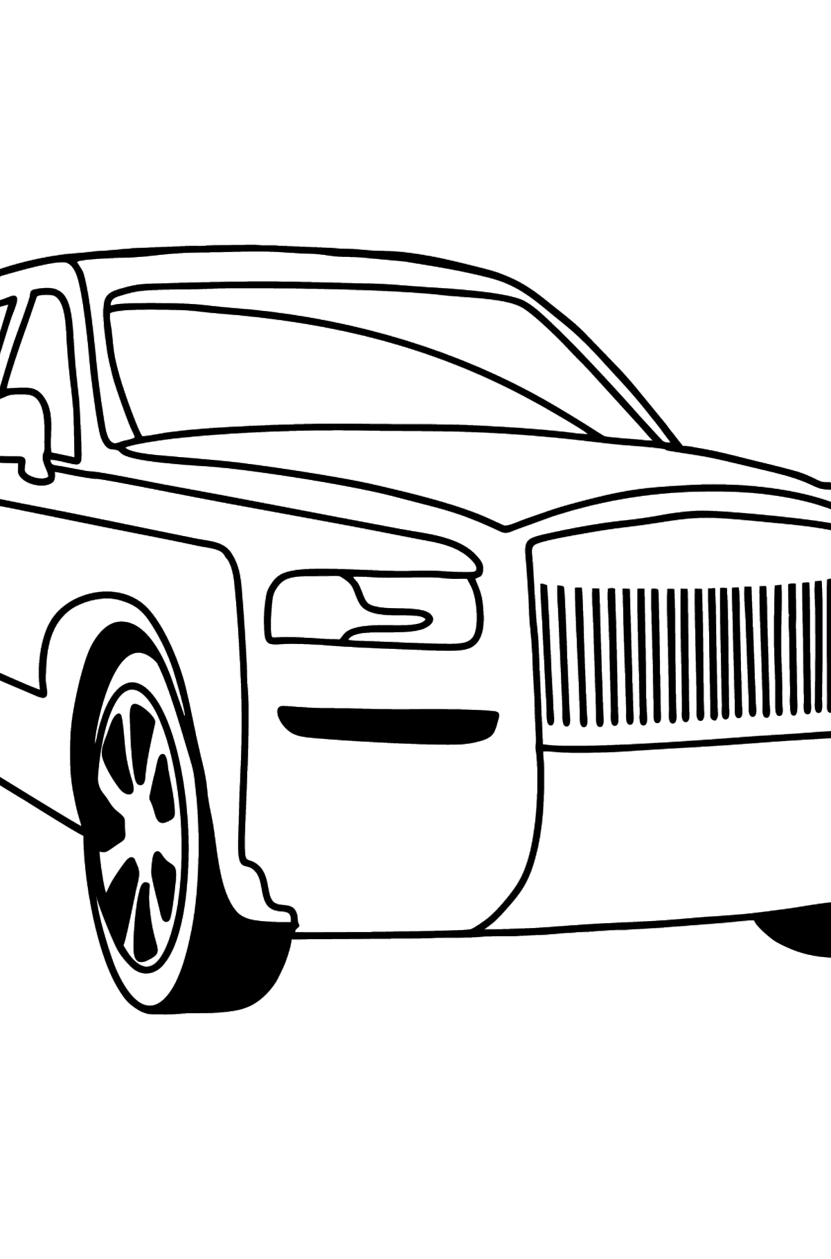 Rolls royce cullinan car coloring page