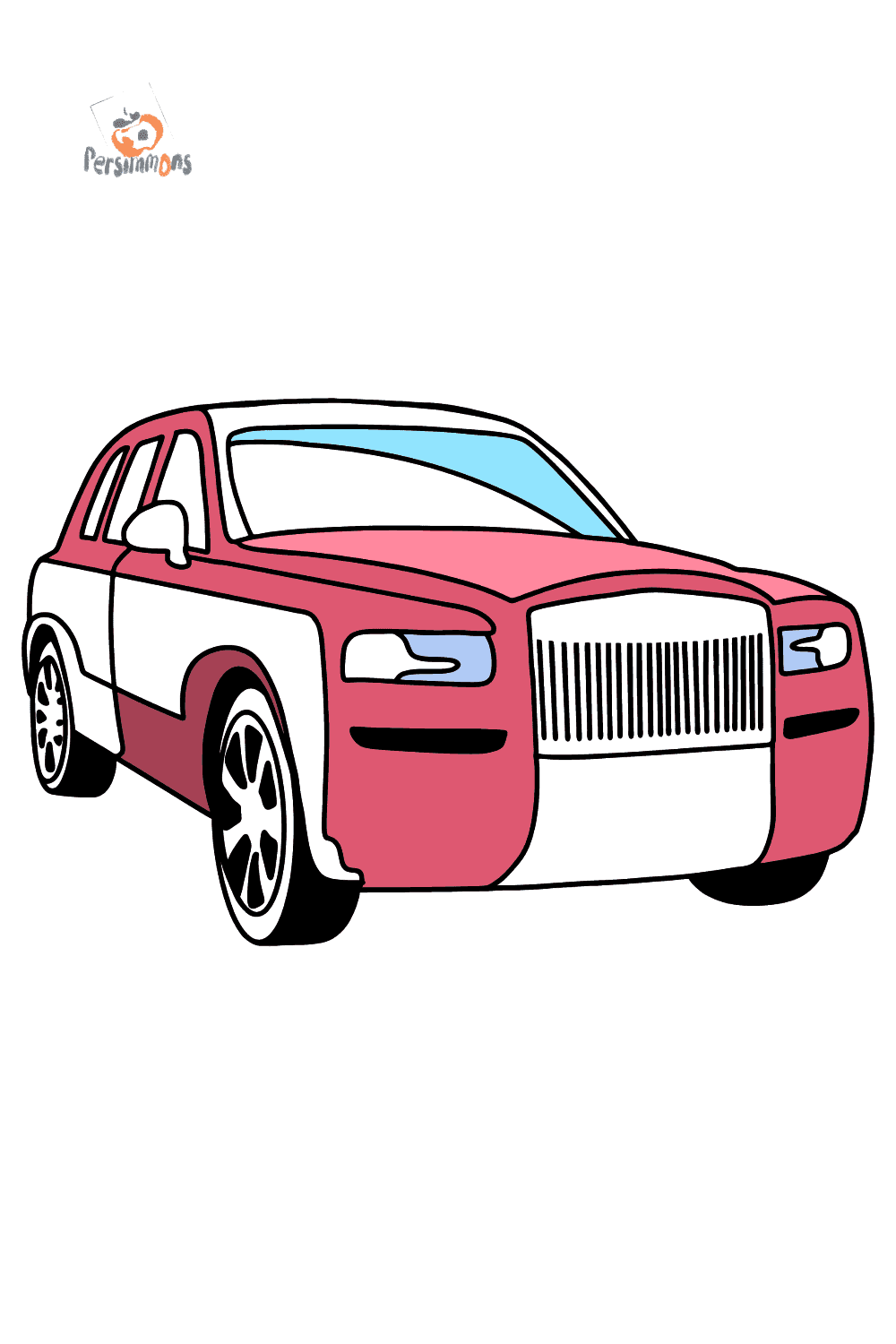 Rolls royce cullinan car coloring page