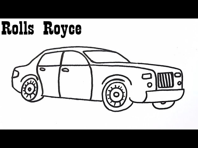 How to draw a rolls royce easy step by step easy drawing tutorial
