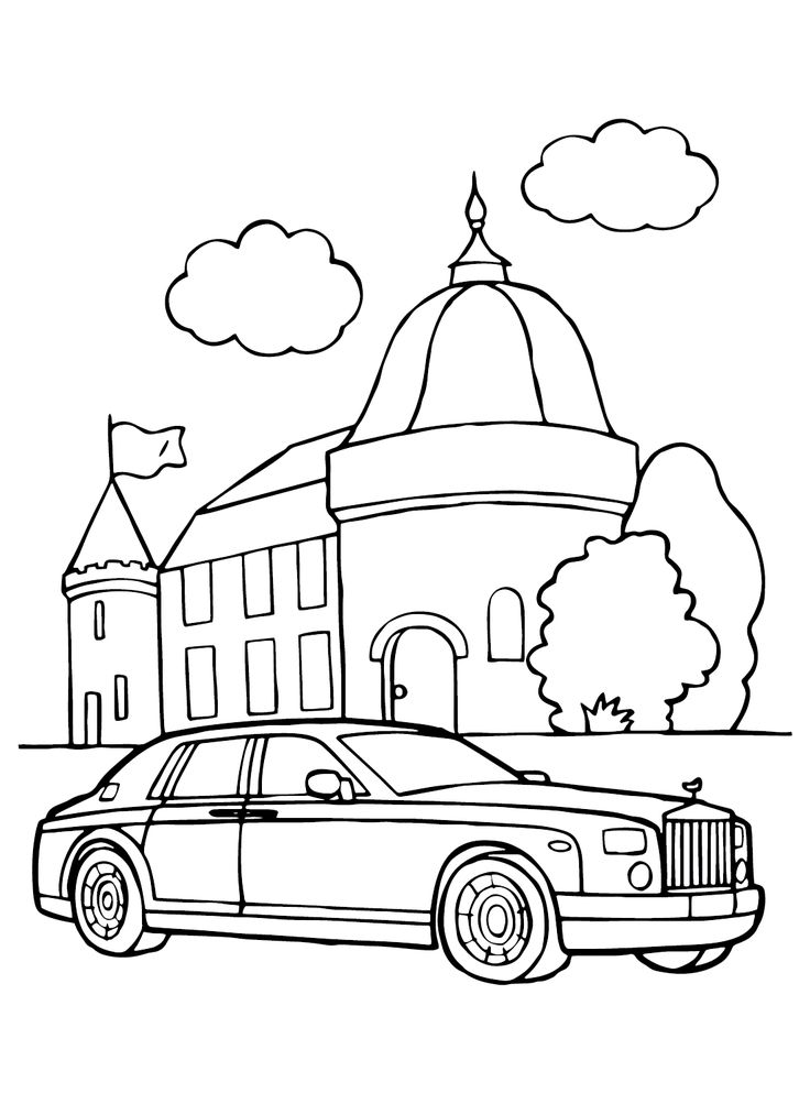 Pin en rolls royce coloring pages