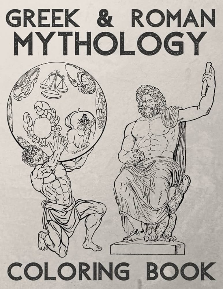 Greek roman mythology coloring book ancient greece and rome