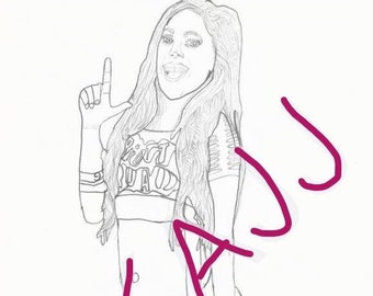 Wwe liv morgan drawing coloring page