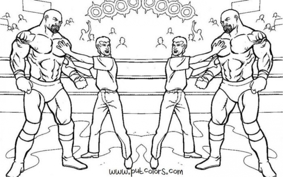 Free printable wwe coloring pages