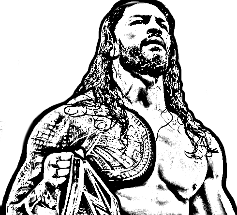 Roman reigns from wwe world wrestling entertainment coloring page