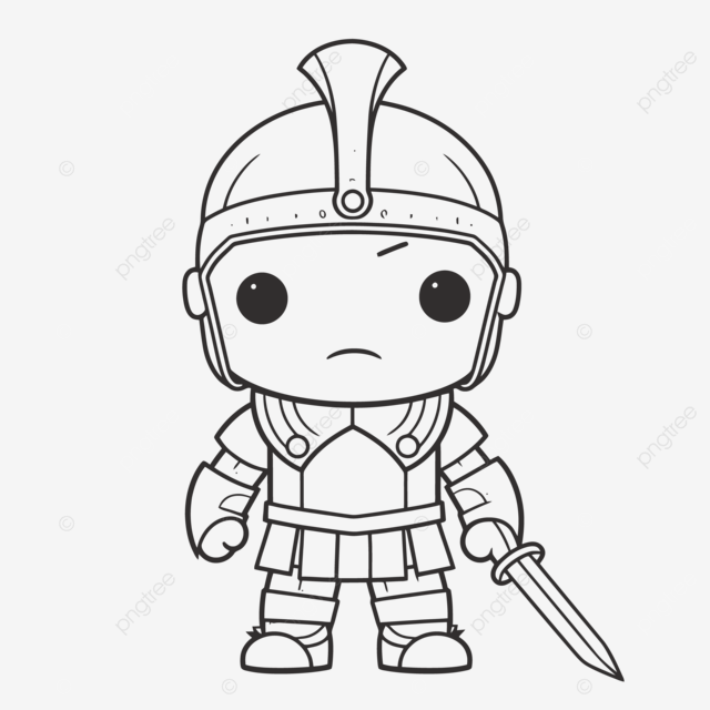 Picture of a roman soldier with a sword and helmet coloring page outline sketch drawing vector sword drawing wing drawing man drawing png and vector with transparent background for free download