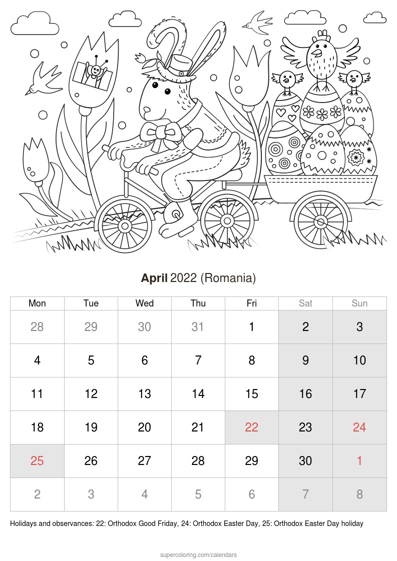 April calendar