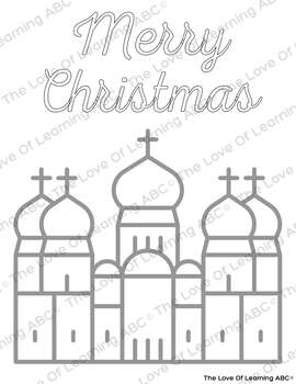 Russian orthodox christmas printable colouring activity pages for elementary
