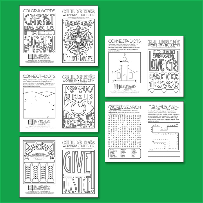 Illustrated worship childrens bundle summer â illustrated ministry