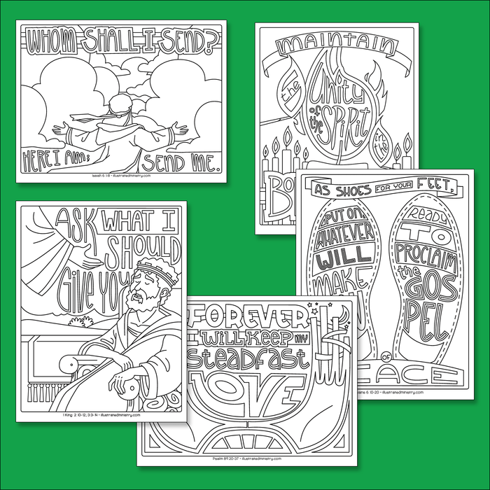 Bible story coloring pages summer â illustrated ministry
