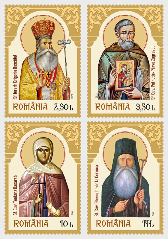 Romanian saints of orthodoxy romania stamps worldwide stamps coins banknotes and accessories for collectors wopa