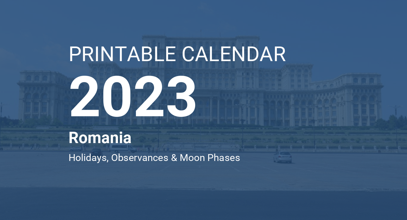 Printable calendar for romania pdf