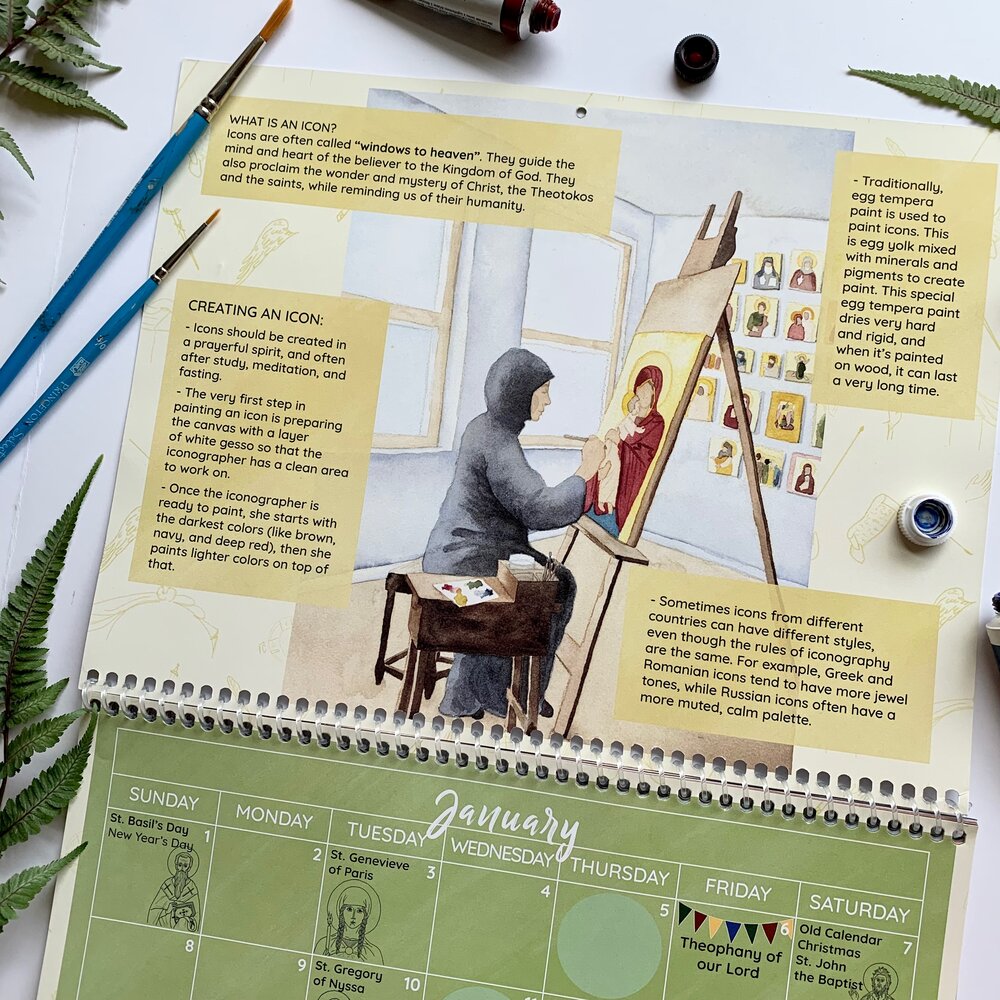 Orthodox childrens calendar windows to heaven â draw near designs