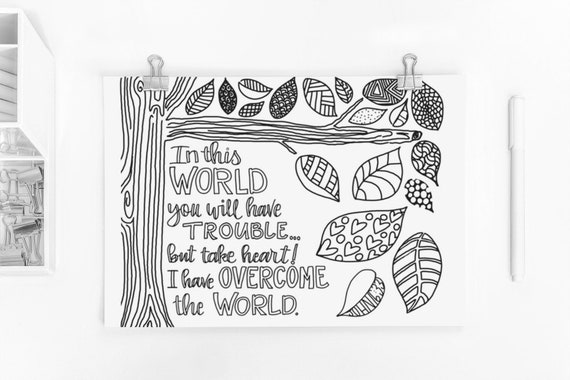John printable fall coloring page in this world you will have trouble