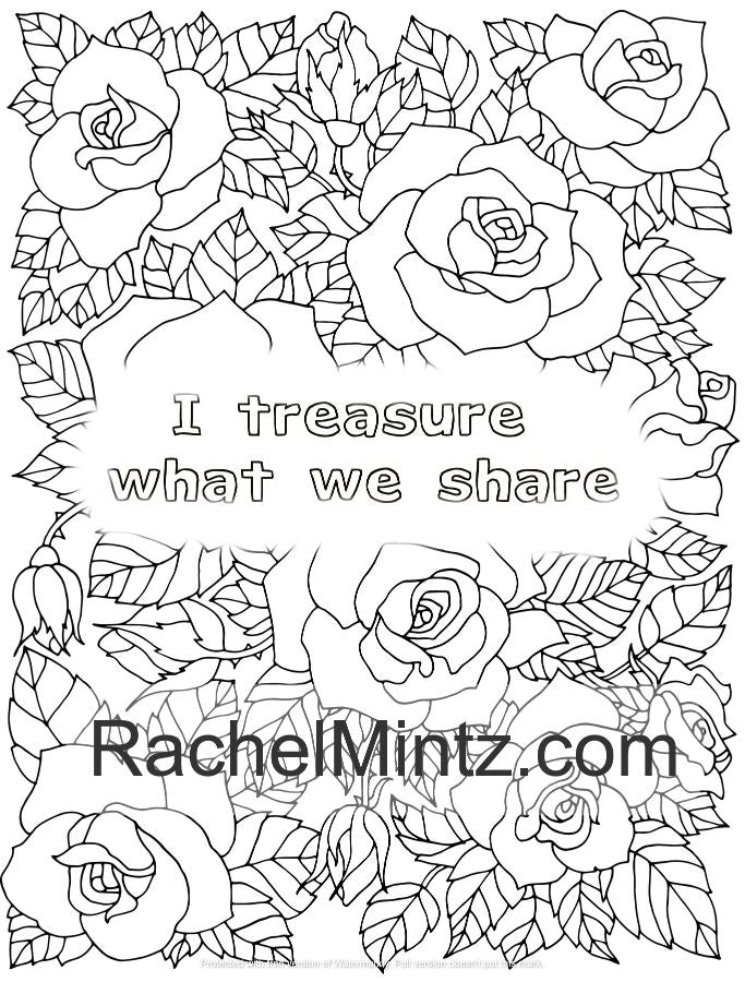 Romantic coloring book say it with flowers love notes flower fra â rachel mintz coloring books