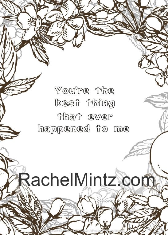 Romantic coloring book say it with flowers love notes flower fra â rachel mintz coloring books