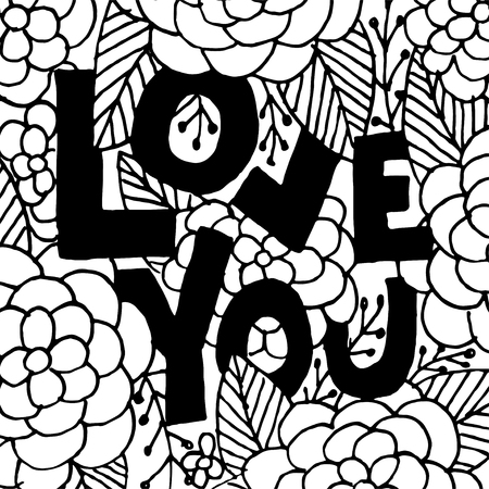Love you coloring page stock photos and images