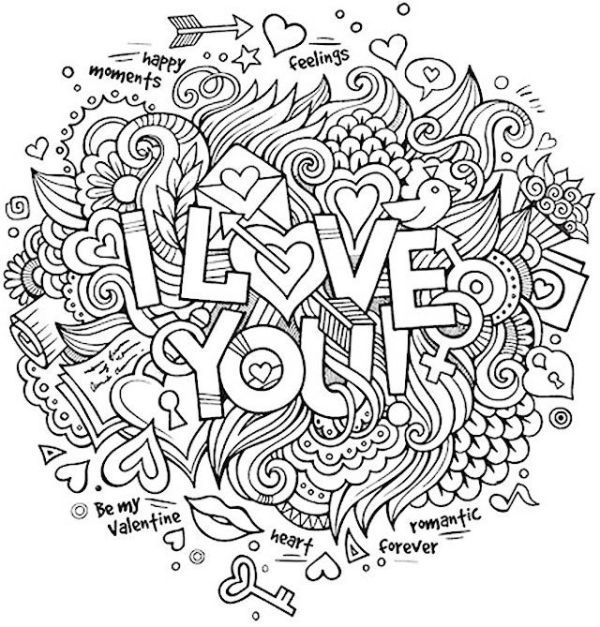 Romantic love quote coloring pages printable pdf
