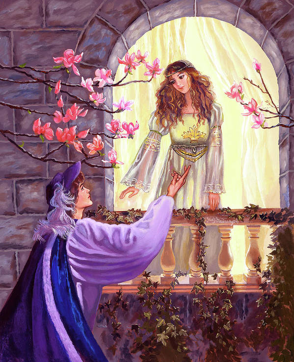 Romeo and juliets balcony art print by judy mastrangelo