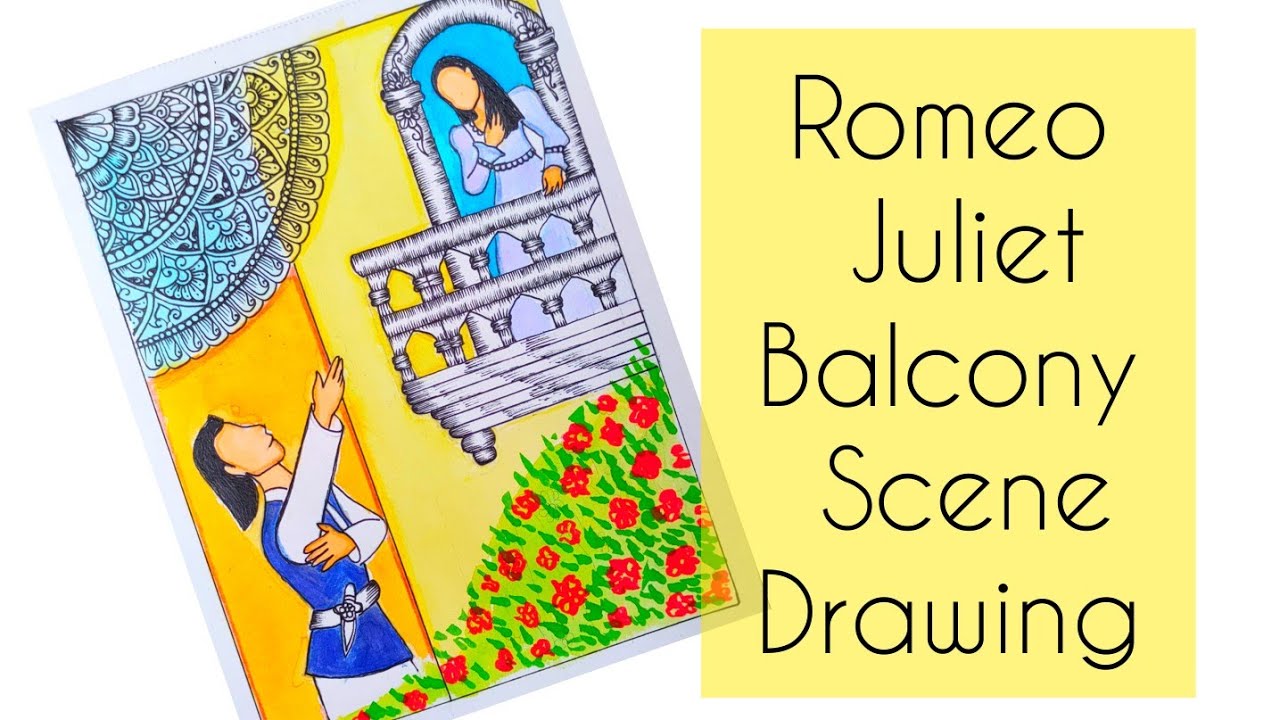 How to draw romeo and juliet balcony scene mandala art
