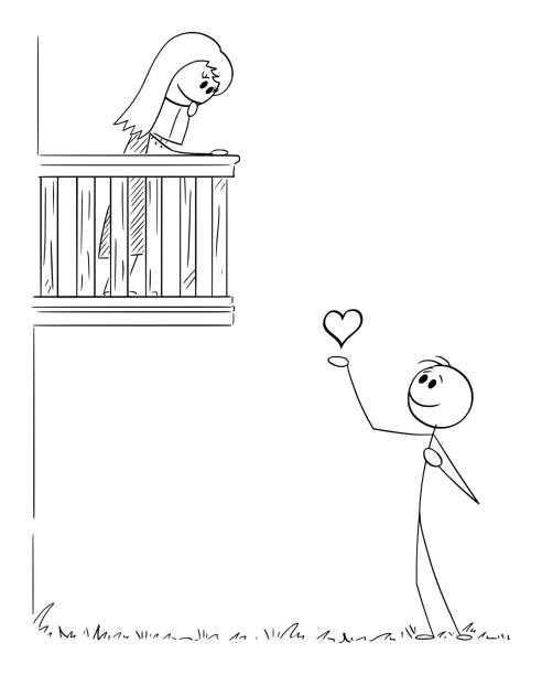 Romeo juliet drawing stock illustrations royalty