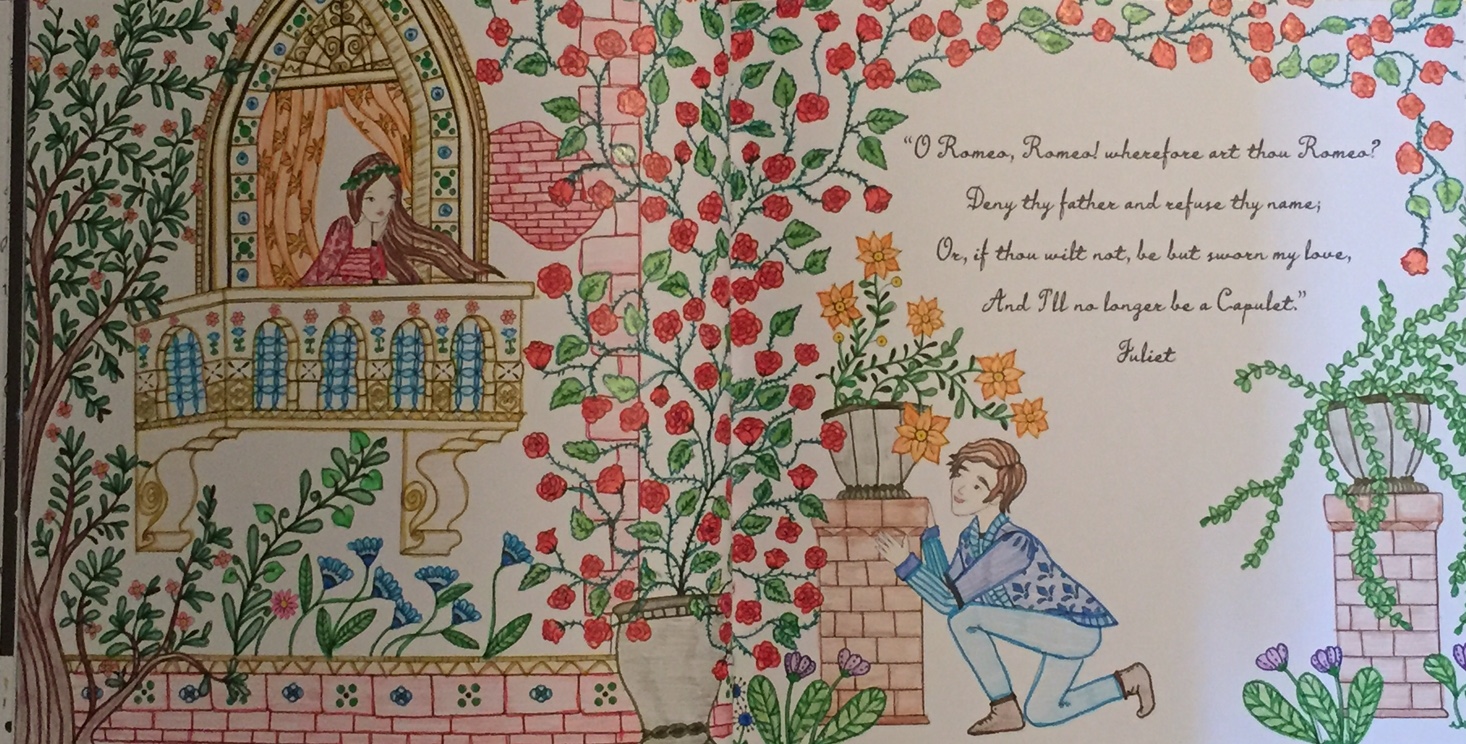 Winterhaven books adult coloring book william shakespeares romeo and juliet a coloring classic