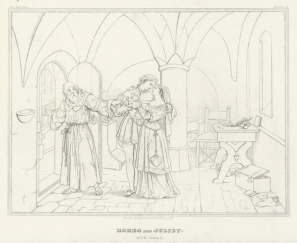 Romeo and juliet act ii scene engraving available as framed prints photos wall art and photo gifts