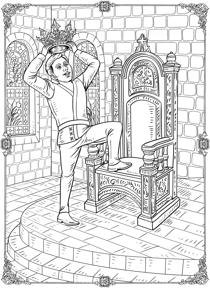 Draw amazing coloring book page for adults by gugundesign