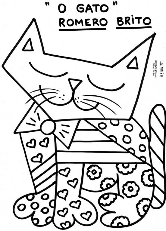 Gato para colorear romero itto oas de romero itto romero ito