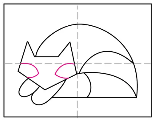 Easy how to draw a romero britto cat britto cat coloring page