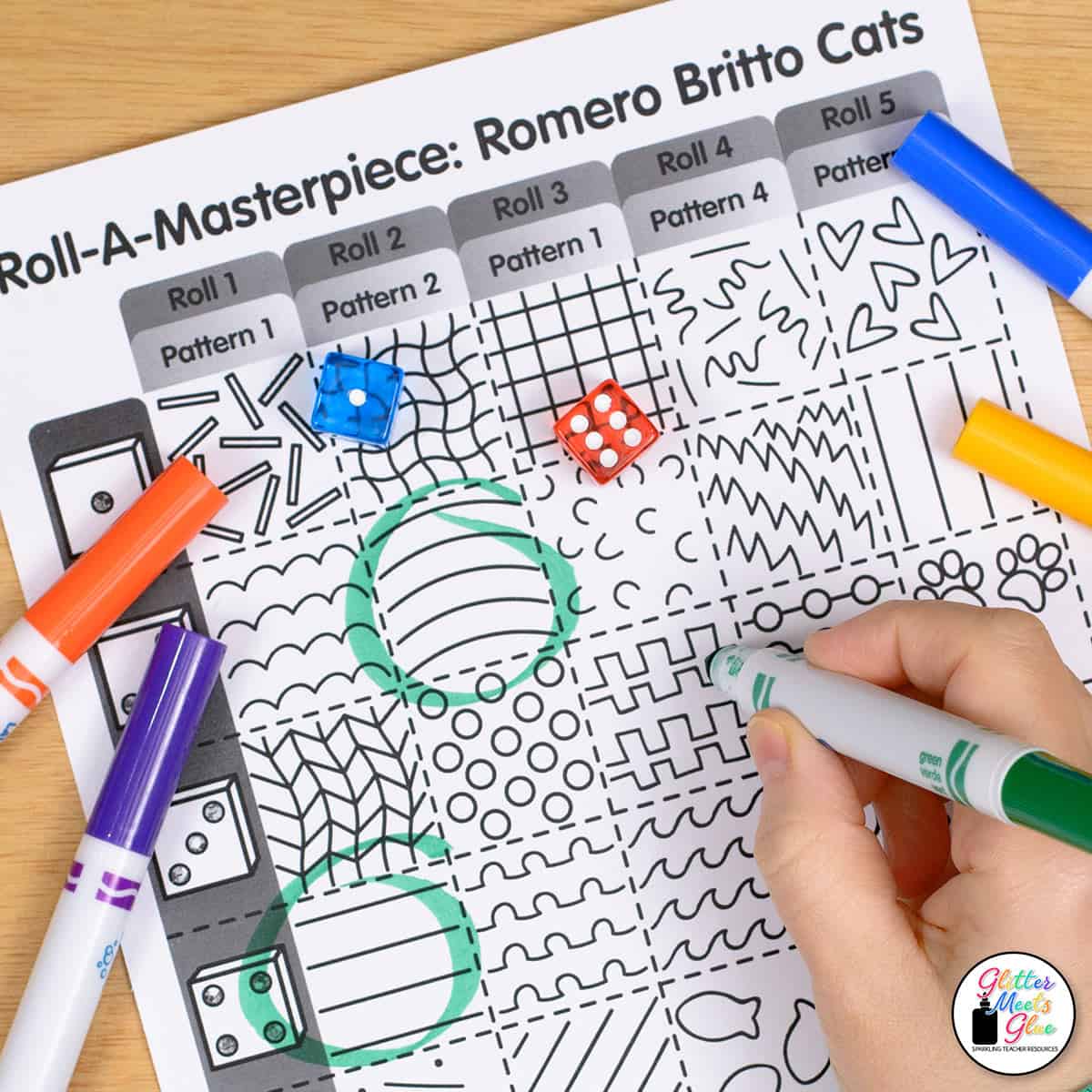 Romero britto cats art game â pop art project for elementary art