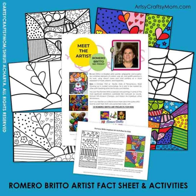 Amazingly colorful romero britto art projects for kids