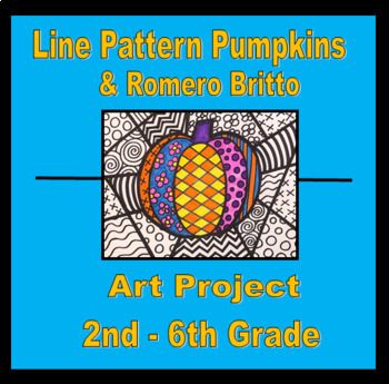 Line pattern pumpkin romero britto line art lesson line patterns romero britto