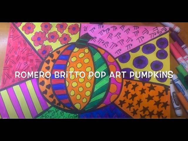 Romero britto pop art pumpkins