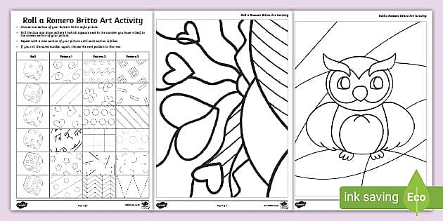 Roll a romero britto art activity teacher made
