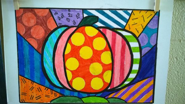 Colorful pumpkins inspired by romero britto