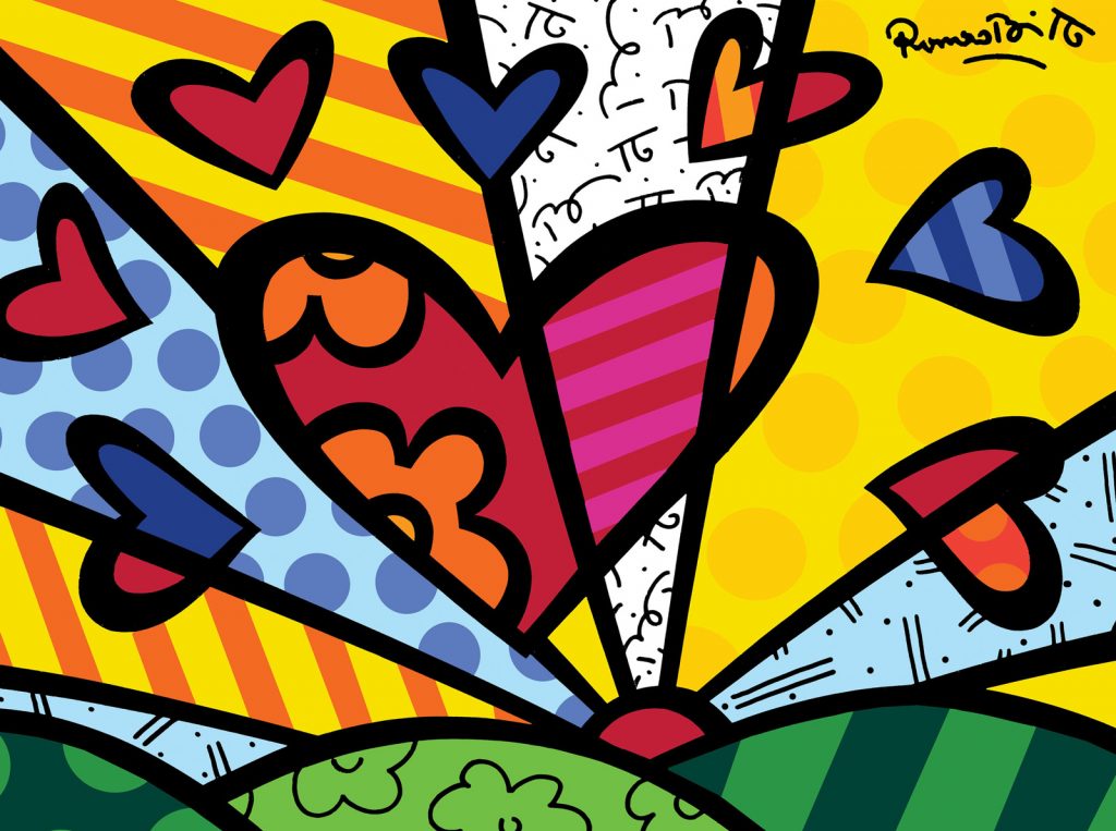 Watercolor winter mitten inspired by romero britto woo jr kids activities childrens publishing