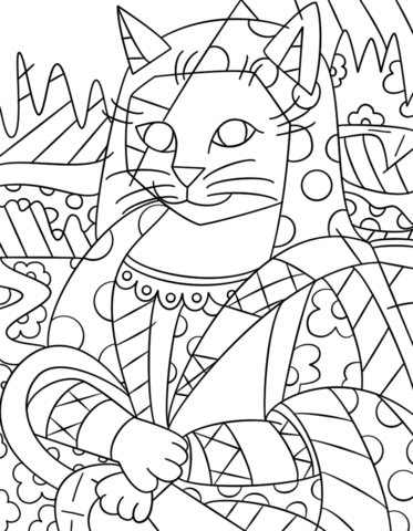 Romero britto coloring pages free coloring pages