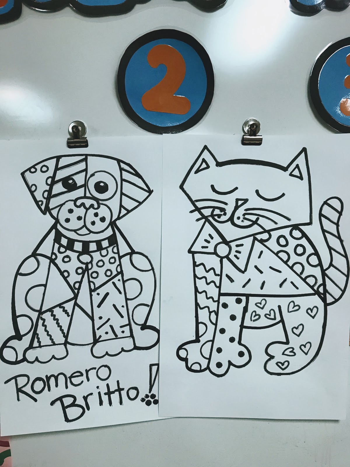 Elements of the art room nd grade romero britto animals