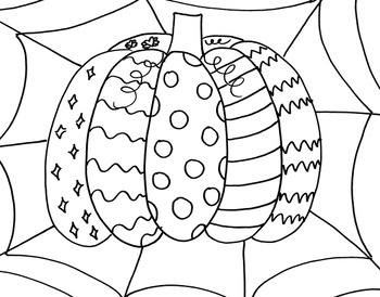 October pumpkin pattern worksheets by art with ms oneill tpt
