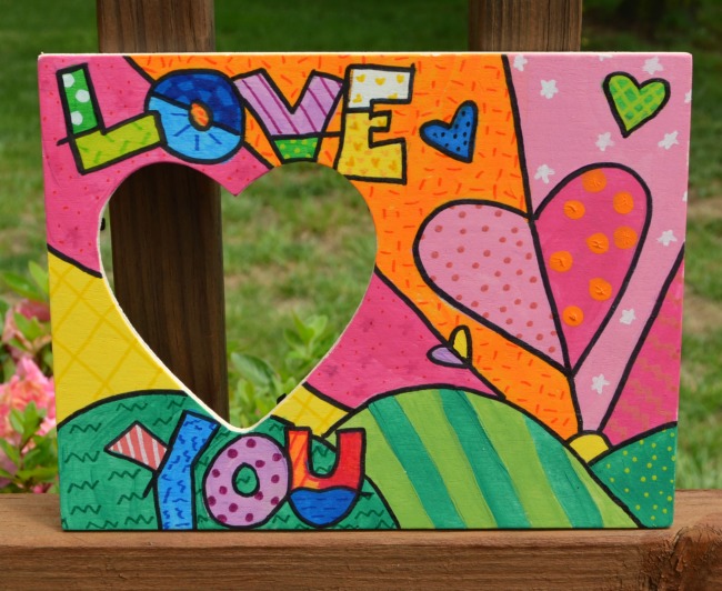 Art for kids romero britto photo frame