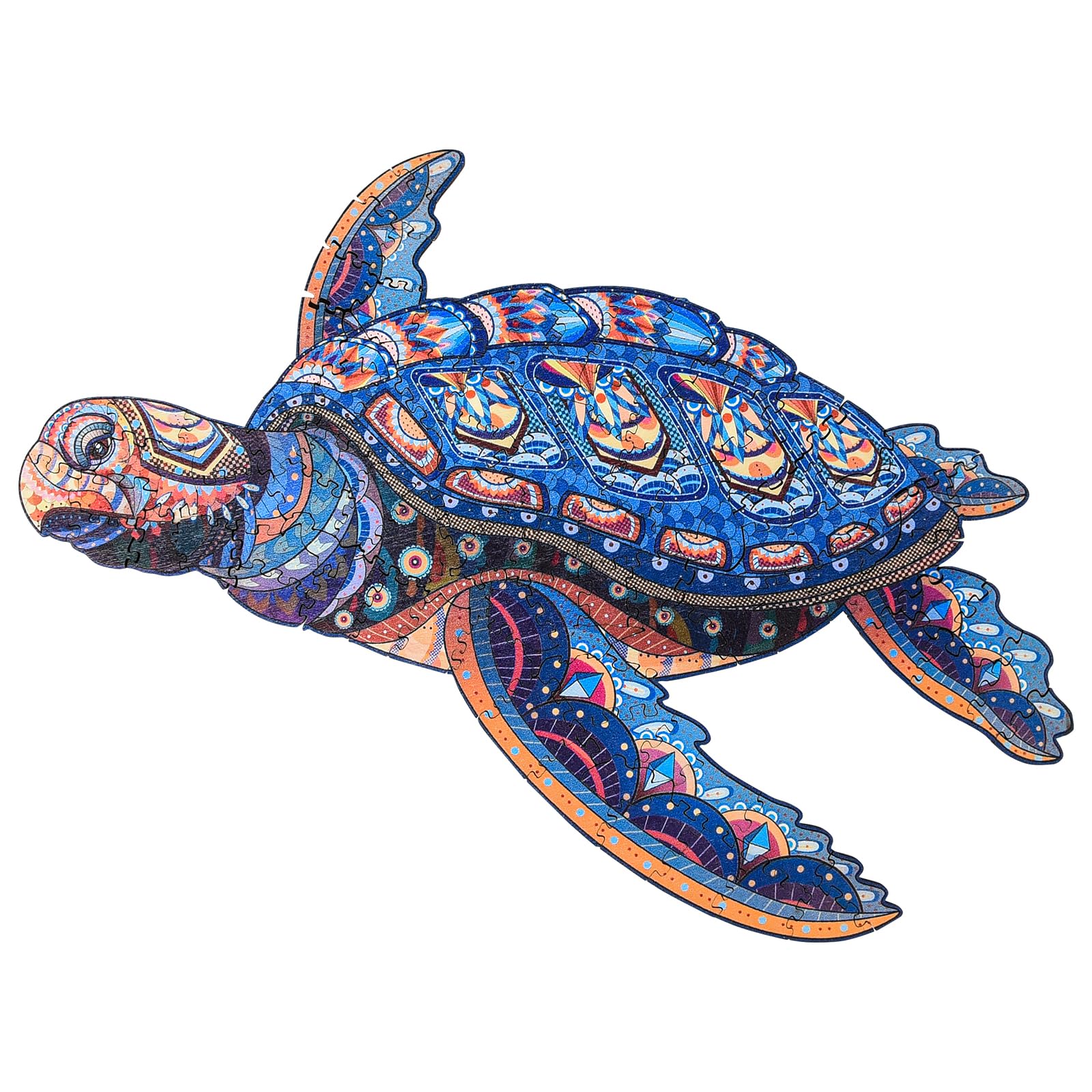 Herenear puzzle de madera adultos piezas tortuga marina puzzle madera forma ãnica puzzle animal rompecabezas coloridofamiliar colecciãn juegos para adultos regalo niãos aãos juguet y juegos