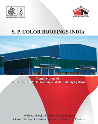 Roof and wall profile by sp color roofings india pdf